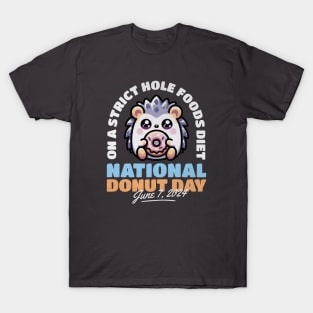 National Donut Day Pun Cute Kawaii Hedgehog T-Shirt